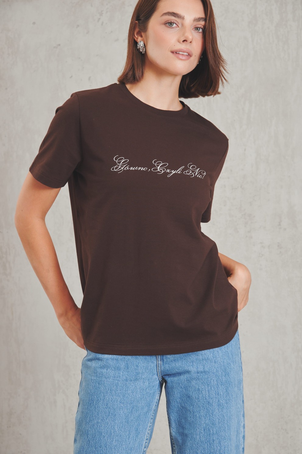 T-SHIRT REGULAR BROWN GCN