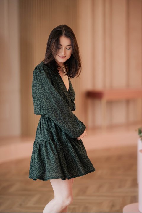 VALENTINA GREEN PANTHER DRESS - Naree