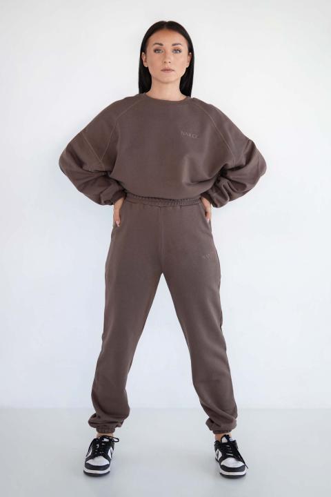 CROPPED CHOCOLATE SWEATSHIRT - Naree