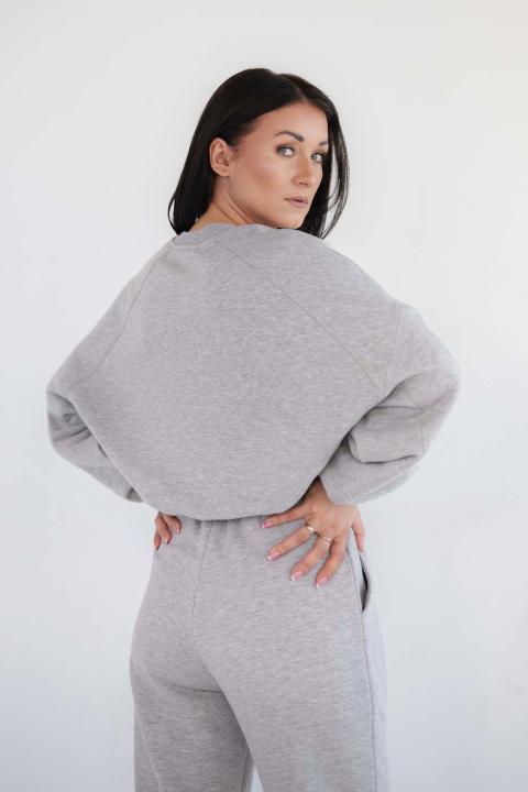 BLUZA BLUZA CROPPED MELANGE - Naree