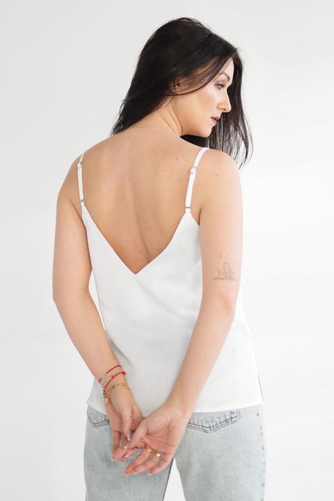 BLUZKA TOP NAKED OFF WHITE - Naree