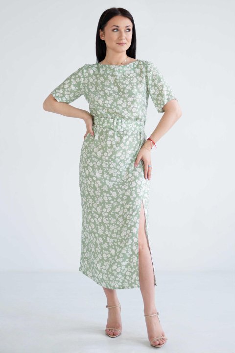 KATE GREEN FLOWER DRESS - Naree