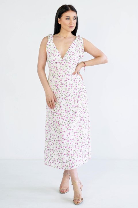 CAPRI PINK FLOWER DRESS - Naree