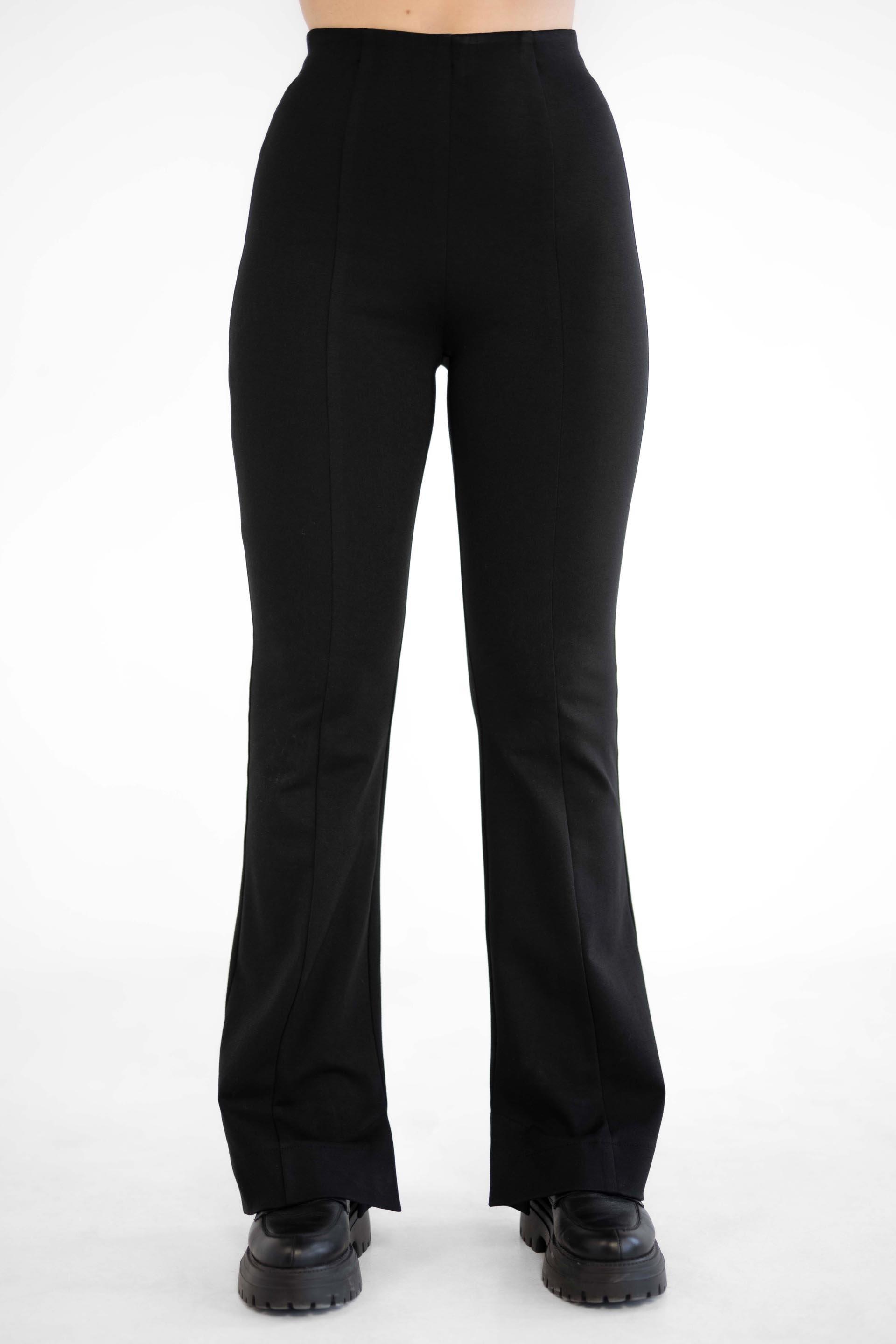 Black Extreme Flare Leg Pants, Pants