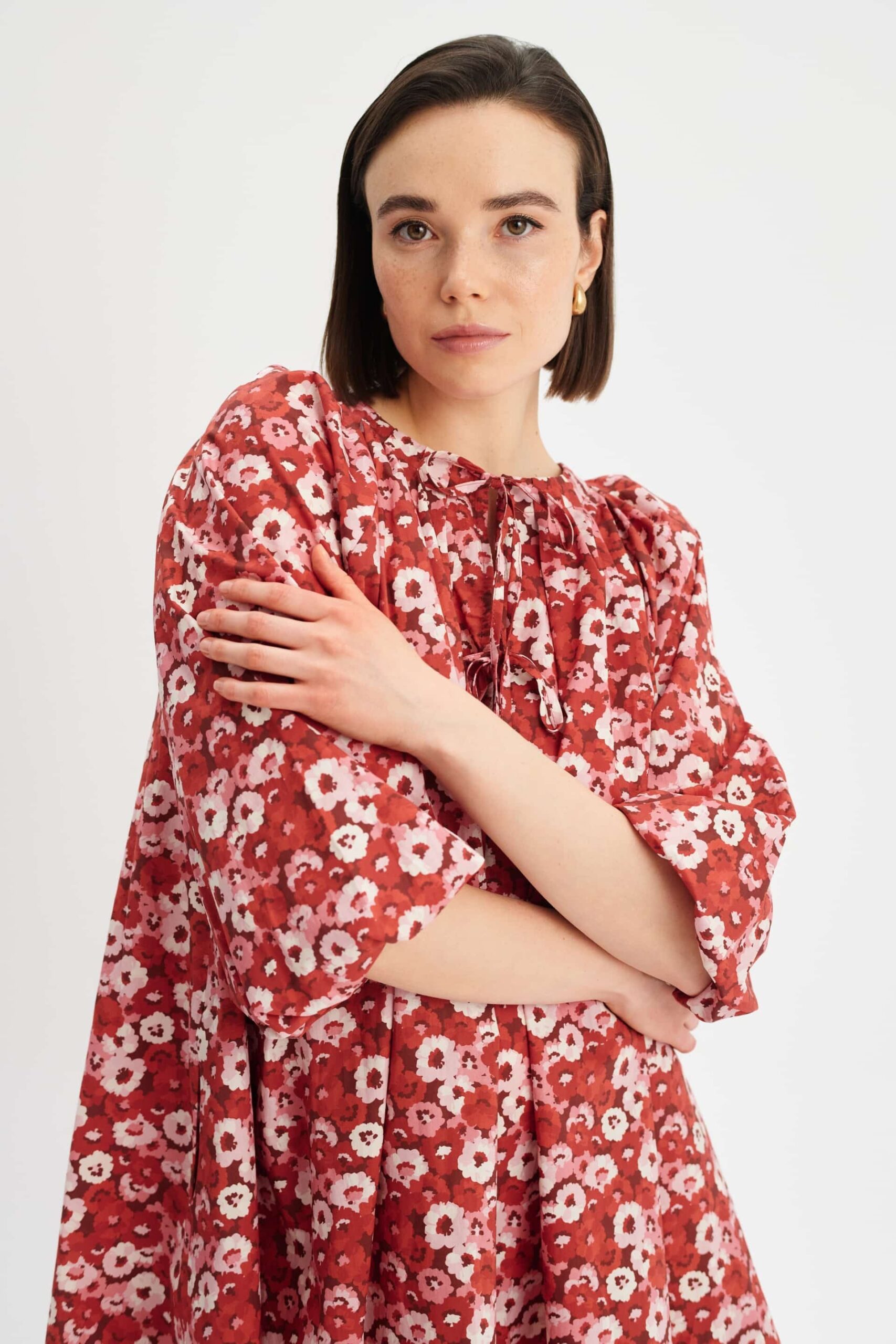 blosom-flowers sukienka w kwiaty oversize