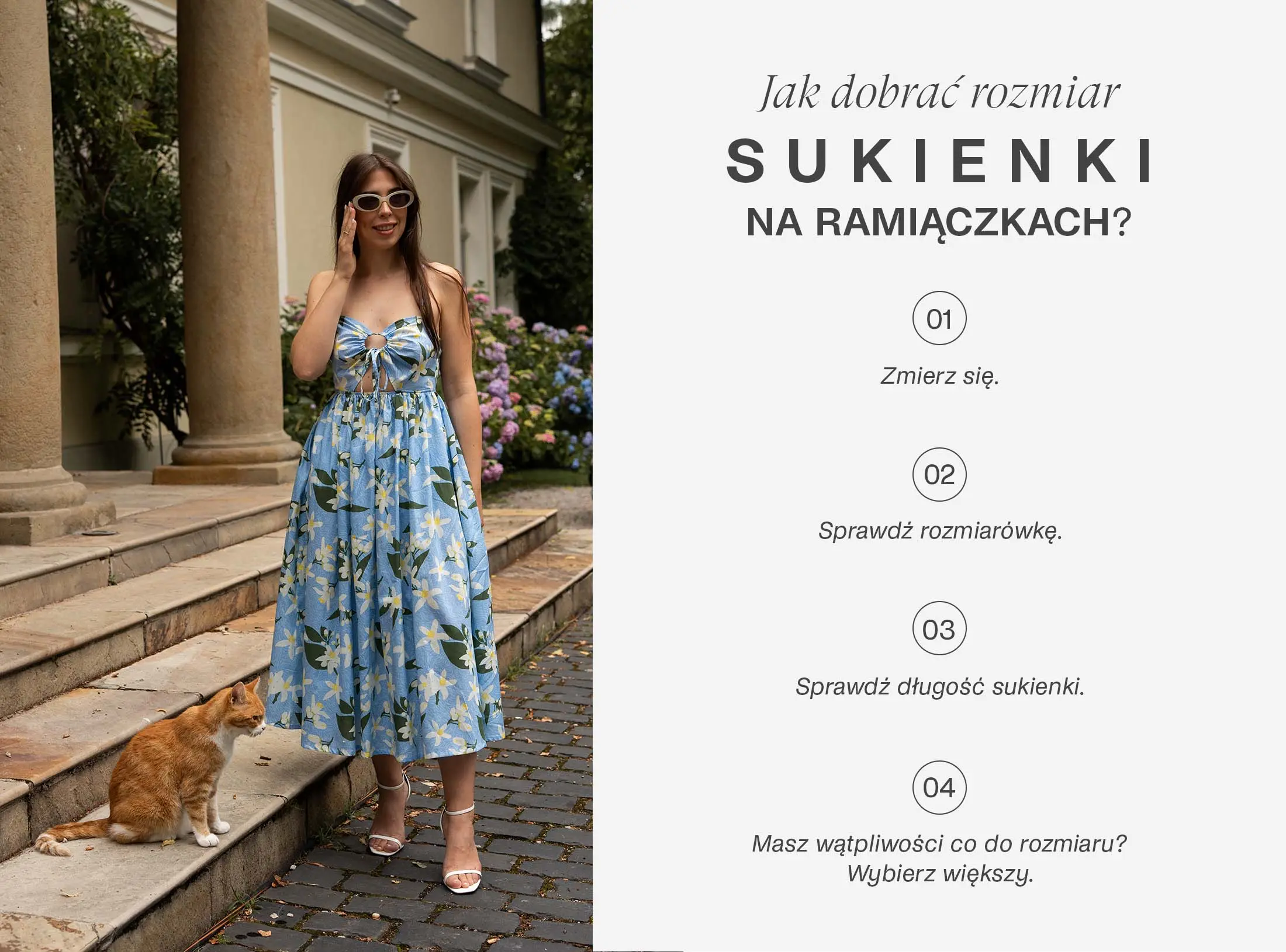 Jak dobrać rozmiar sukienki na ramiączkach?