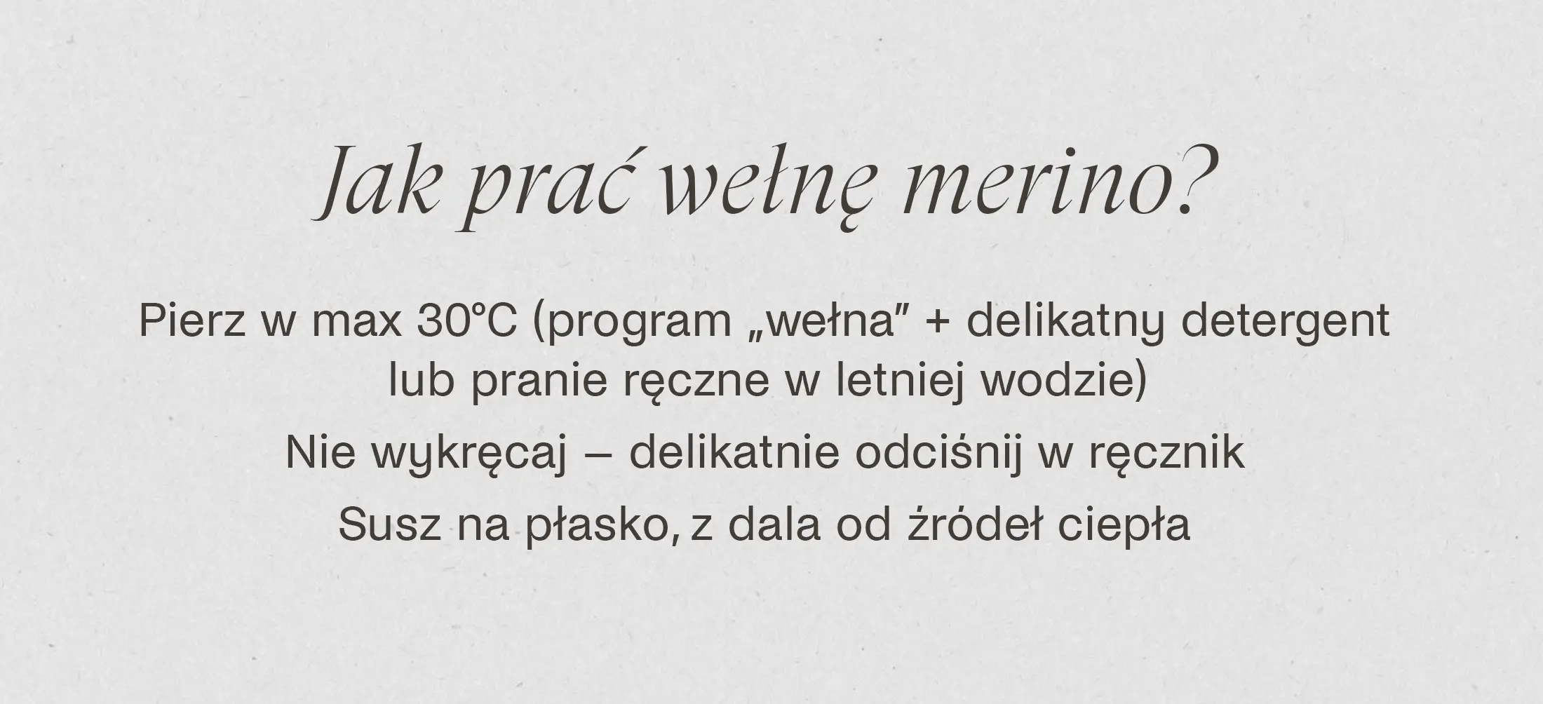 Jak prać wełnę merino?