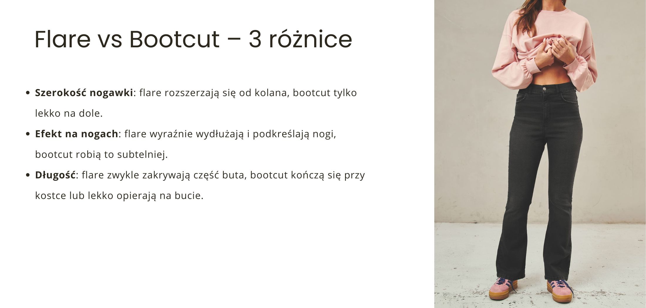 Flare vs Bootcut - różnice