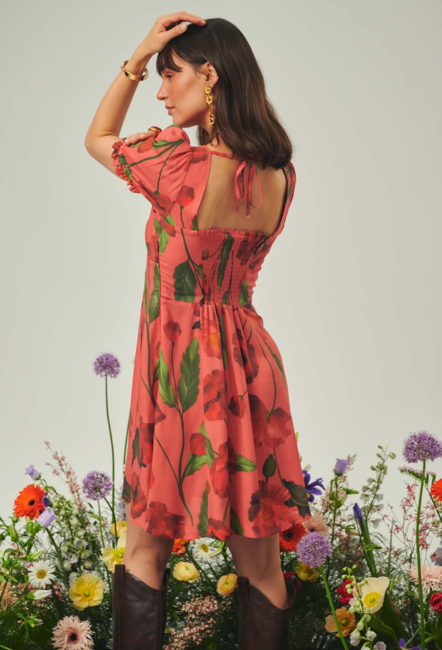 sukienki midi w kwiaty