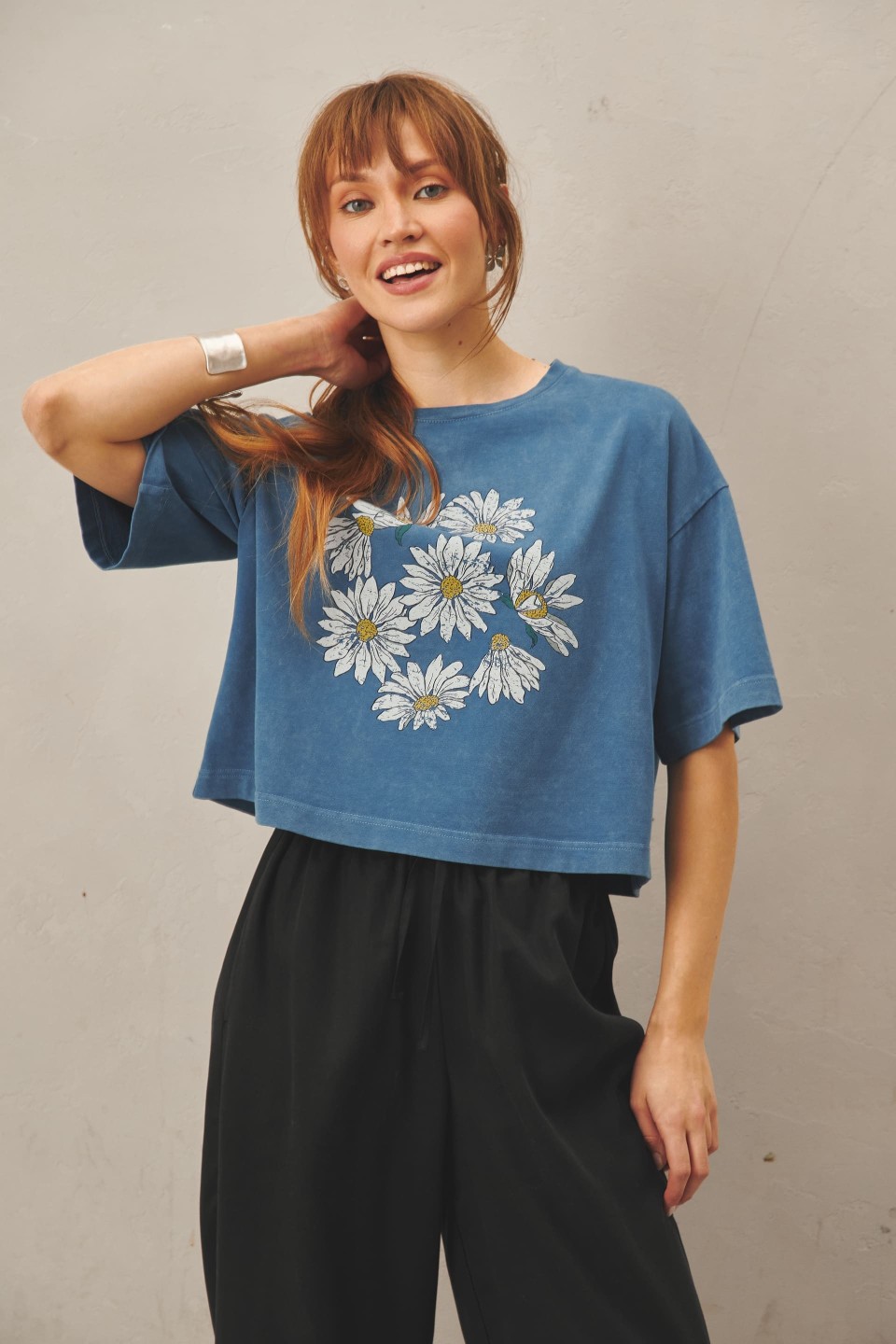 T-SHIRT BOXY BLUE SKY (Rozmiar: XXL)