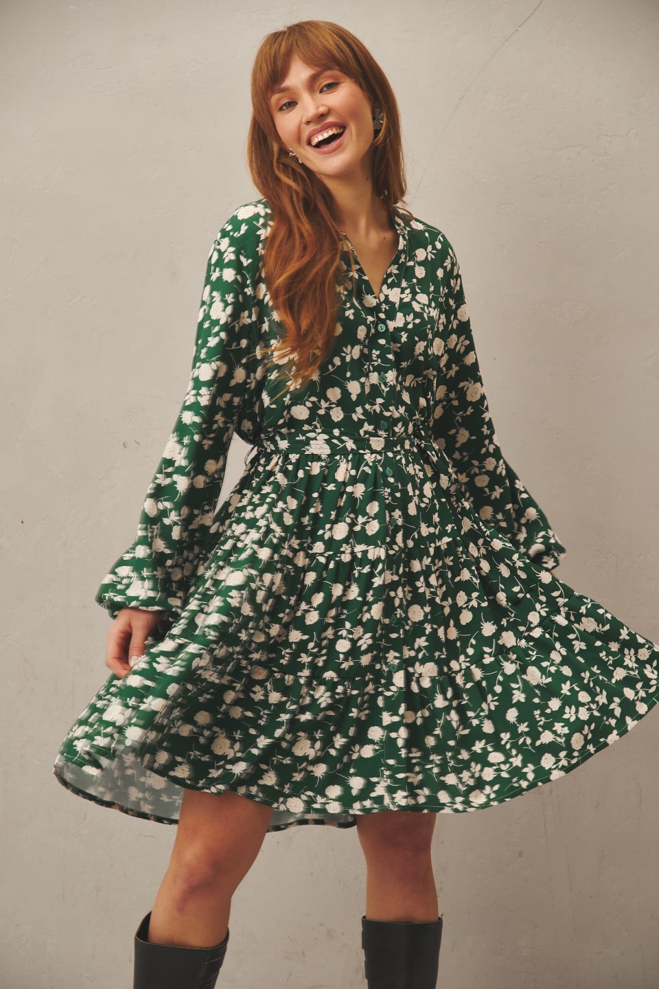 FLORES GREEN FLOWERS (Rozmiar: XL)