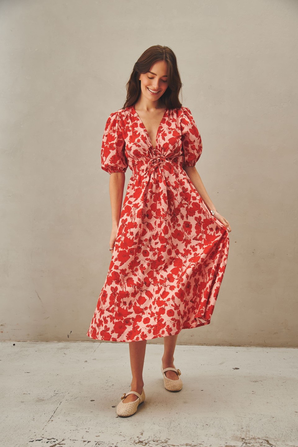 CLAUDITTA PINK AND RED (Rozmiar: XS)