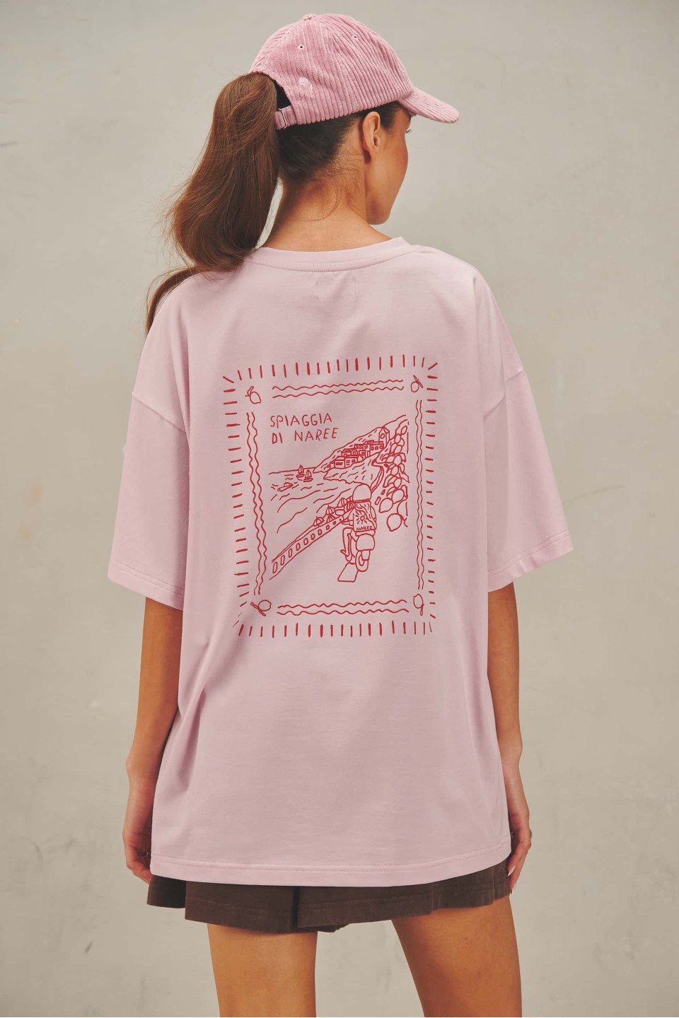 T-SHIRT OVERSIZE SPIAGGIA (Rozmiar: XS)