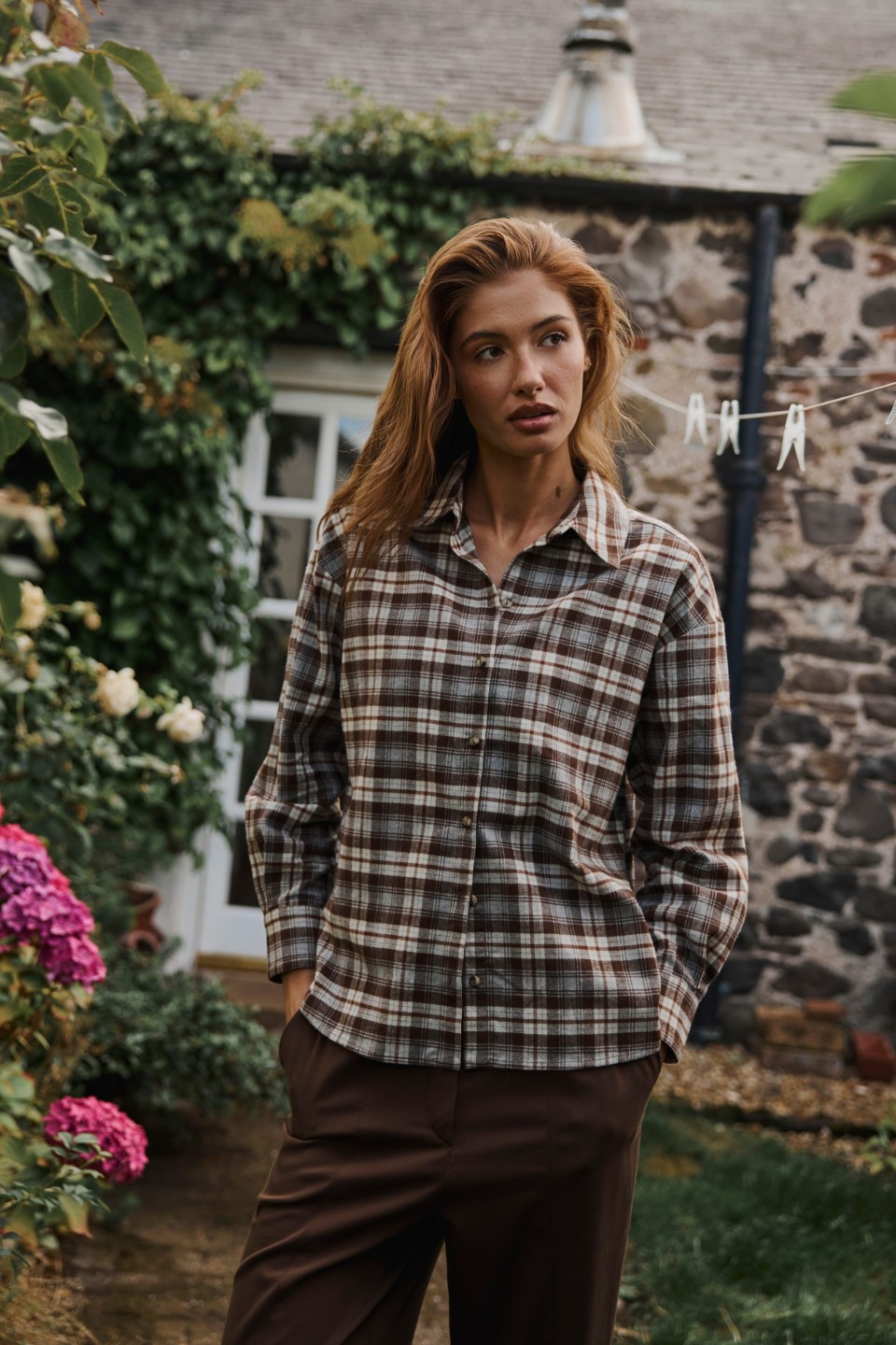 ATENA BROWN PLAID (Rozmiar: M)